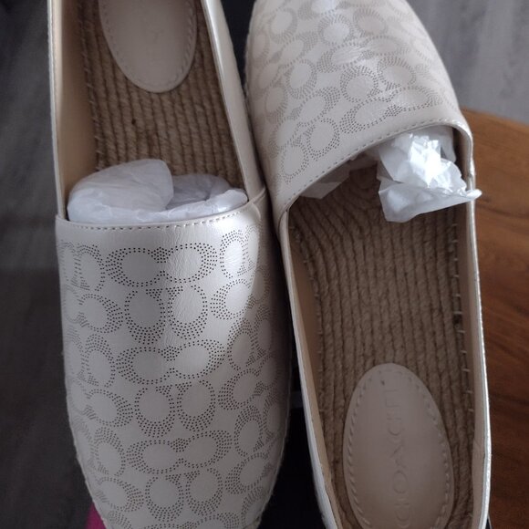 Coach leather espadrilles. NIB - Picture 3 of 4